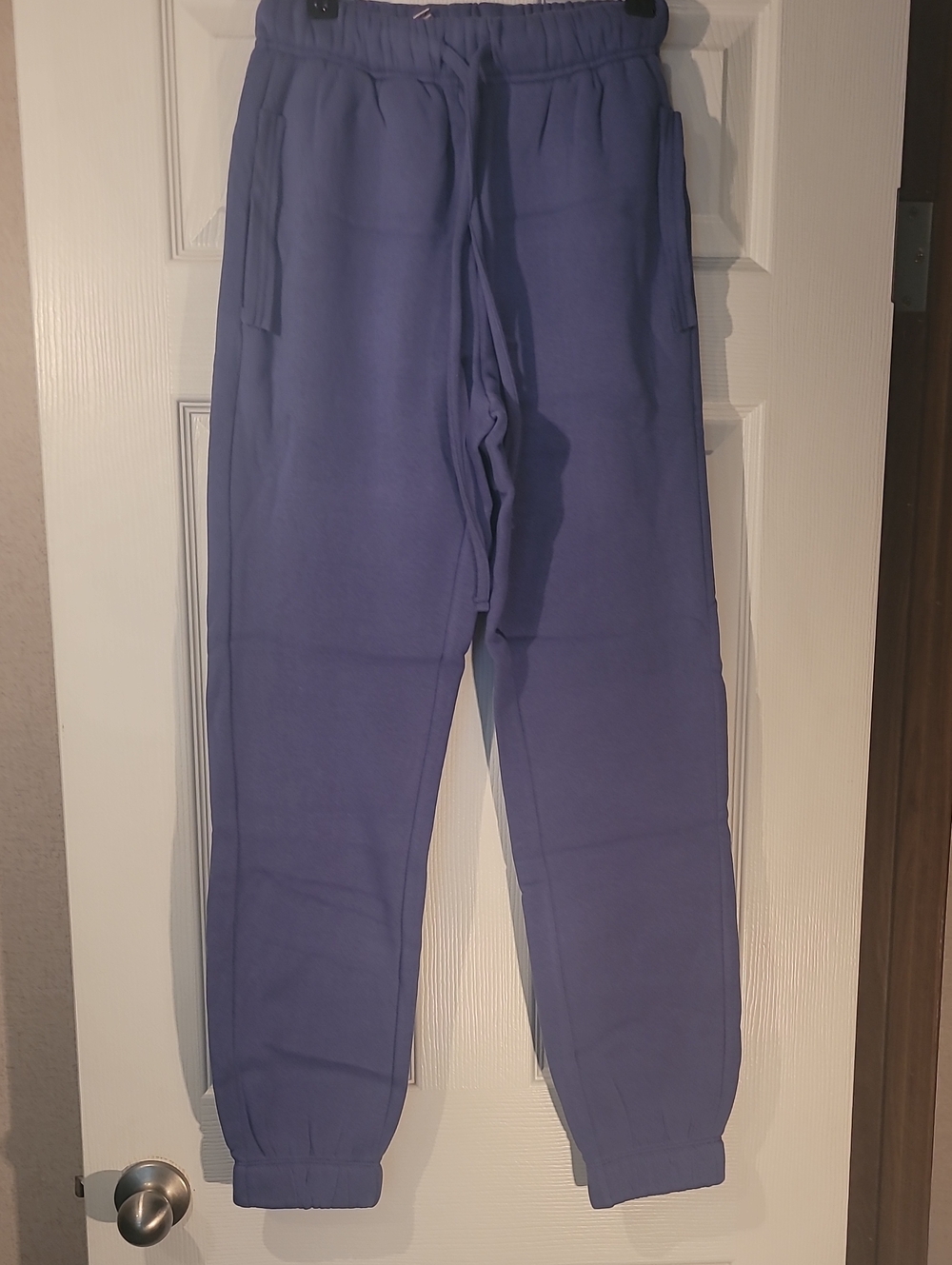Zenana Fleece Drawstring Joggers with Pockets In Marlin